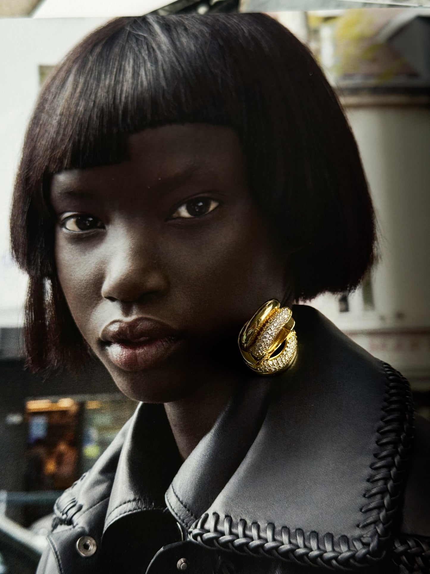 Evergreen earrings golden