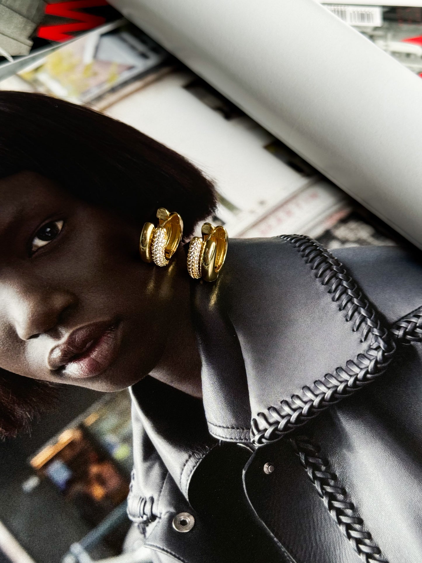 Evergreen earrings golden