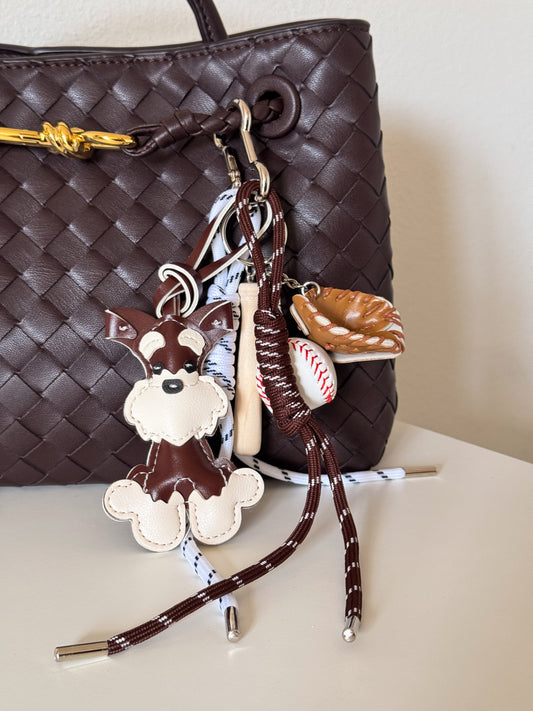 Keychain baseball dog