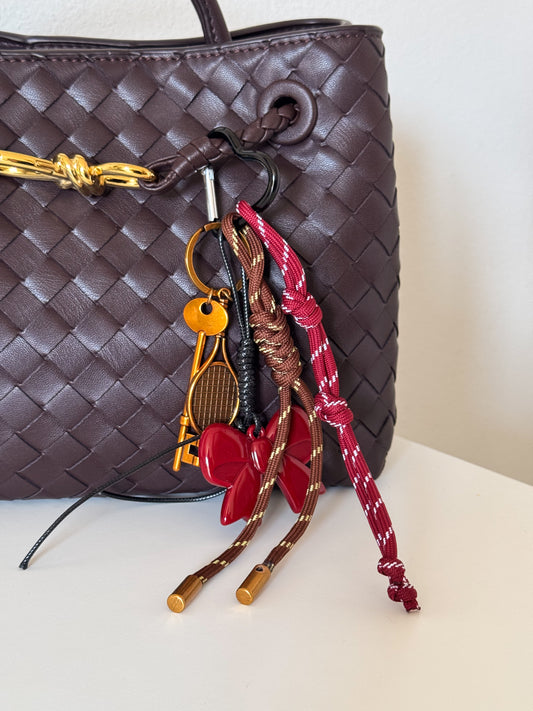 Keychain tennis bow