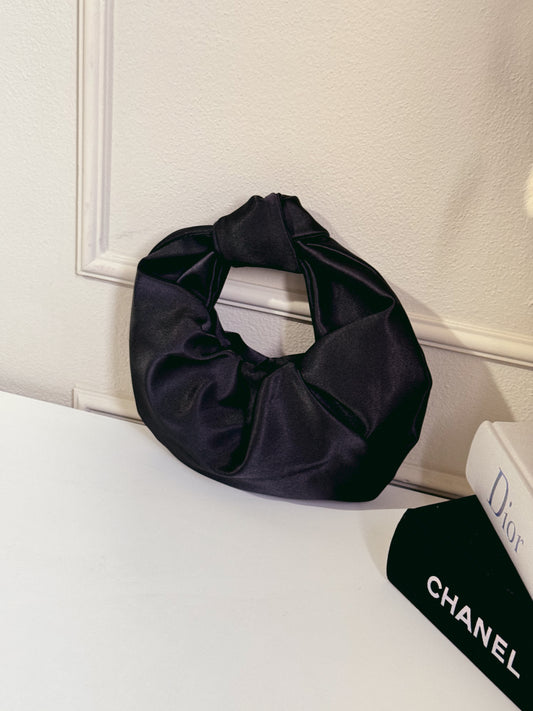 Satin bag black