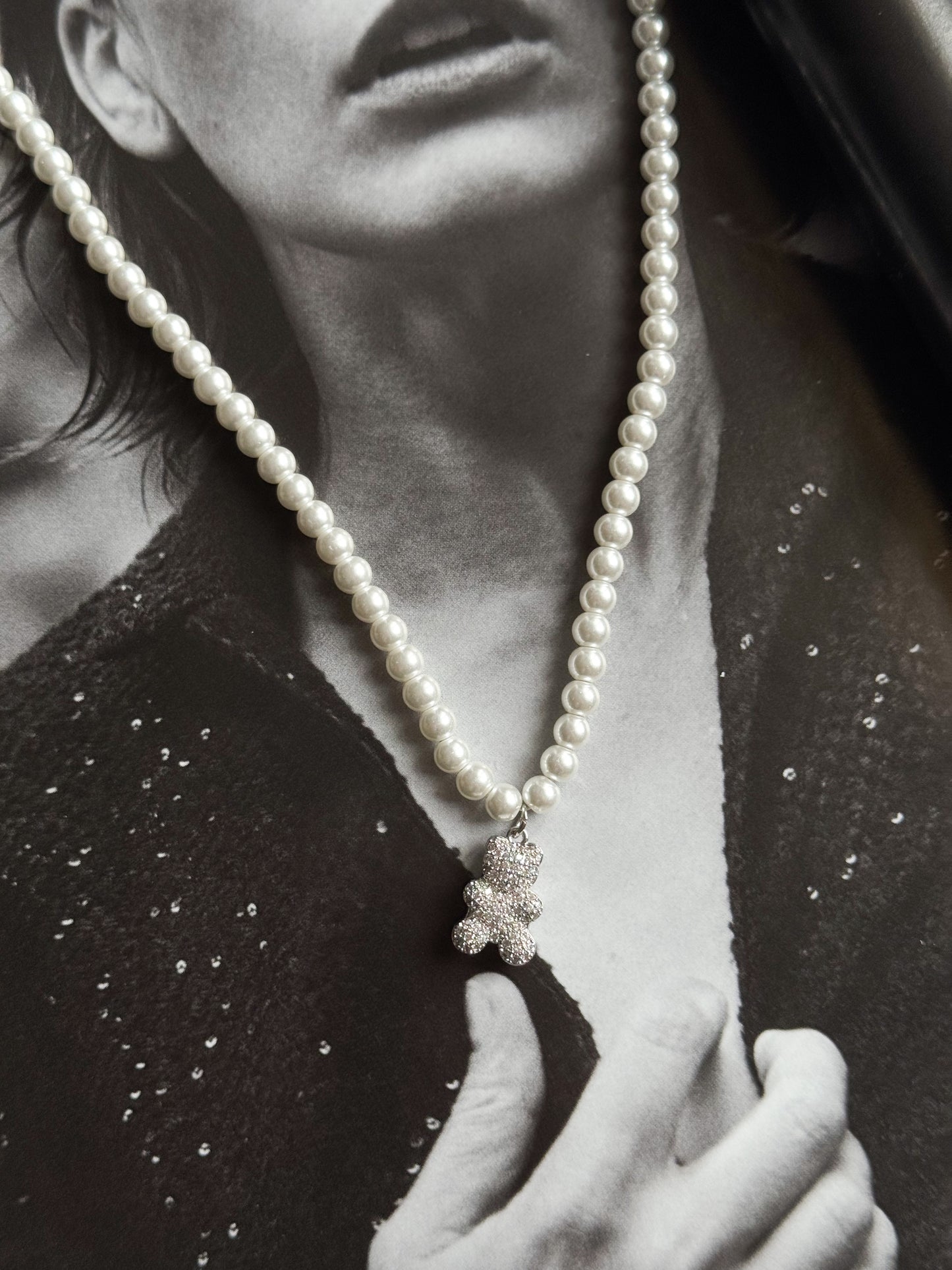 Teddy necklace silver