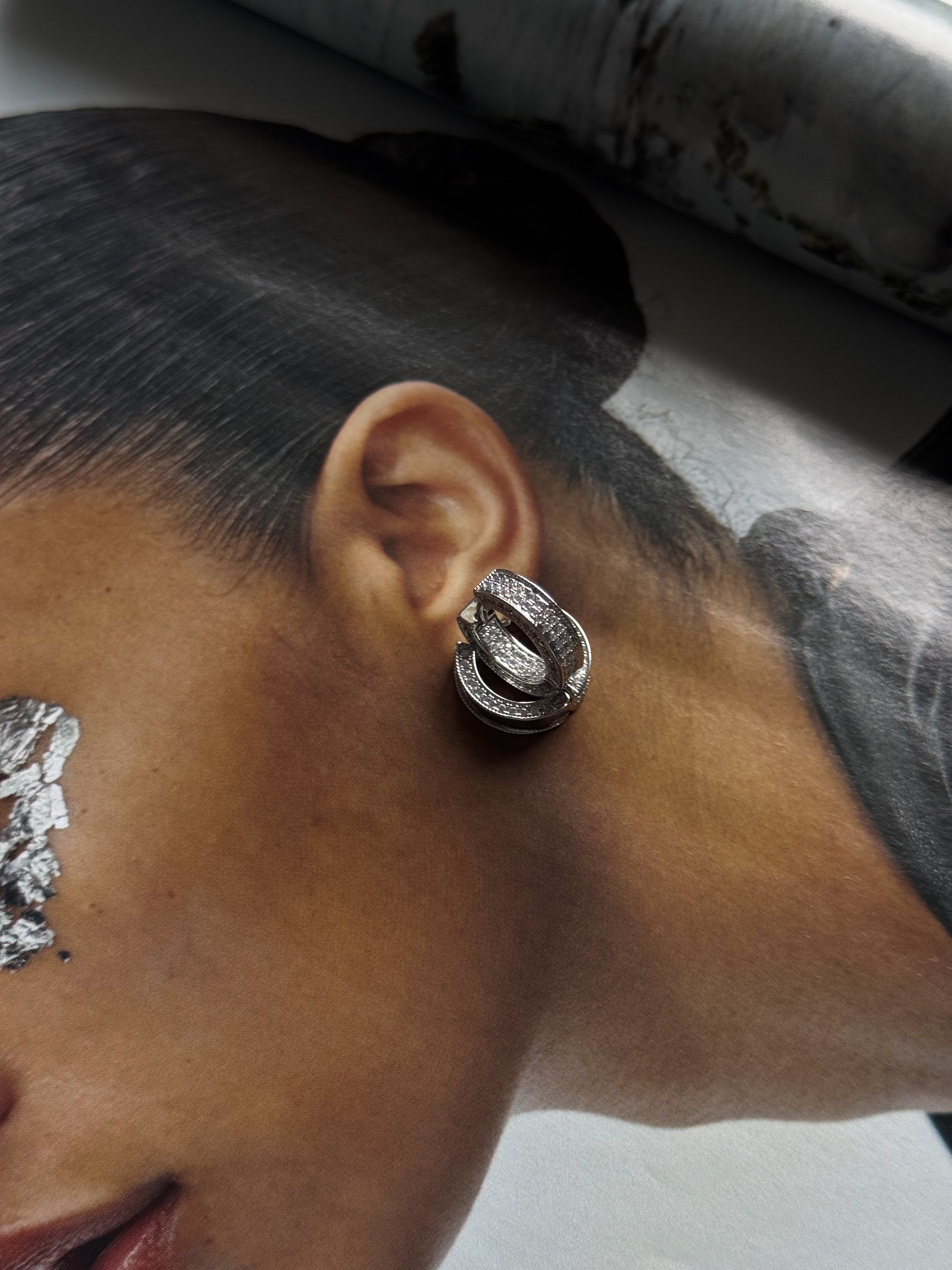 Light earrings silver