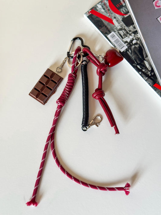 Bag keychain choco heart