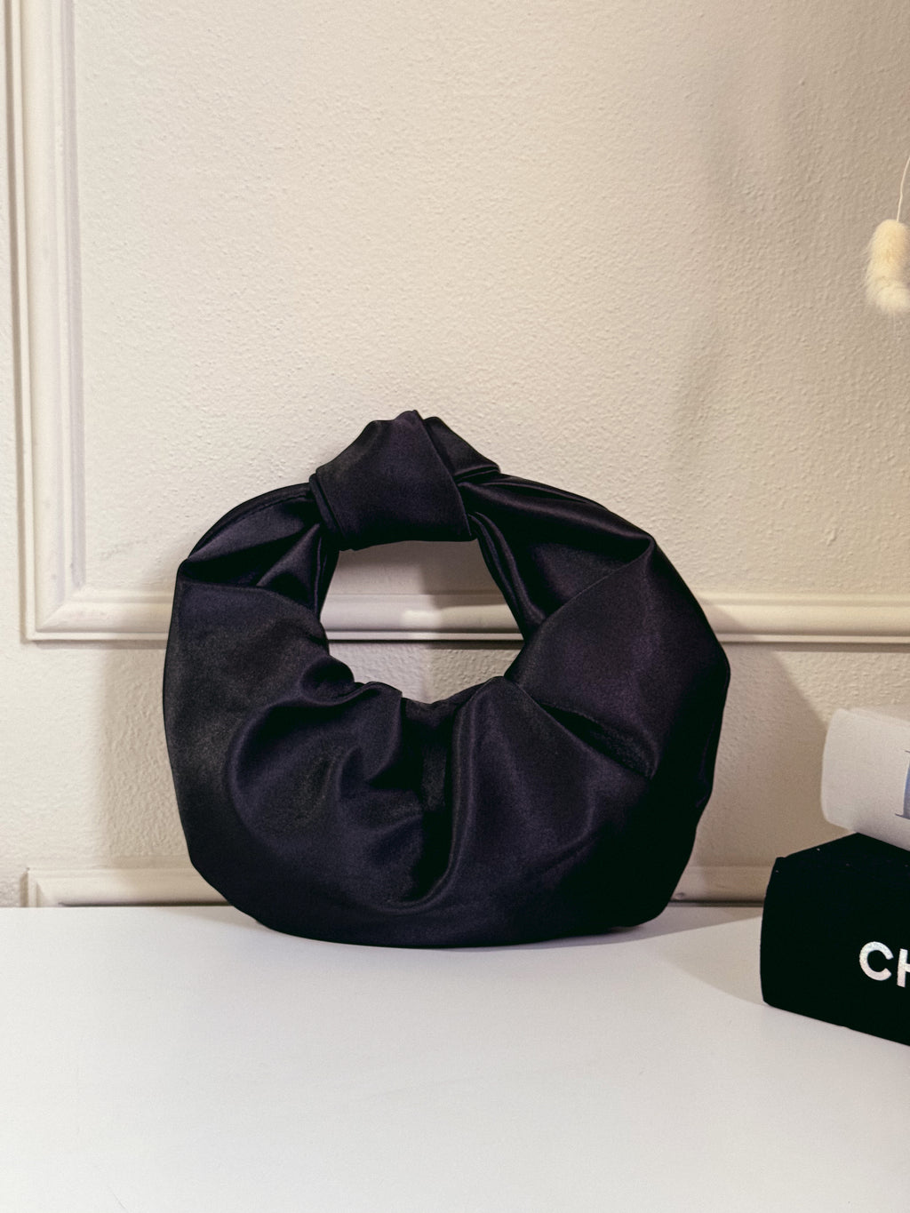 Satin bag black